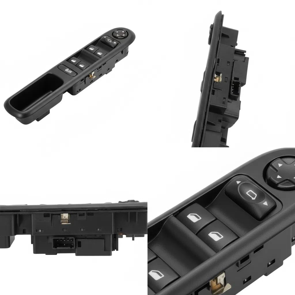 Interrupteur de Commande Électrique pour Lève-Vitre - Compatible Peu 3008 I (2009-2016) et 5008 I (2009-2017) - Conducteur Avant Gauche - Réf. OEM 6490.X6, 96650621ZD, 96650620ZD(32 broches)