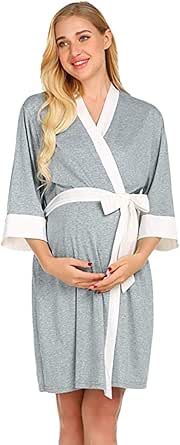 Maternity Nursingwear Robe Labor Delivery Nightgown Pregnancy ...