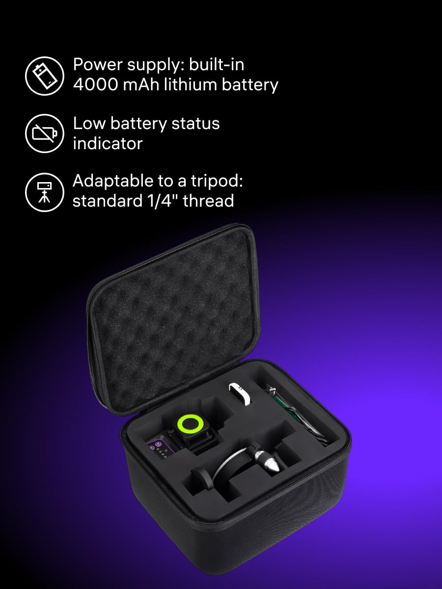 PRO LV60 Livella Laser Autolivellante 12 Linee 3x360° Laser Verde | con Telecomando Base Treppiede Supporto Magnetico e Rotante Batteria Ricaricabile IP54 Impermeabile Piastra Target Borsa