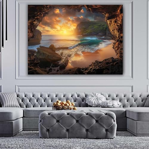 Impression sur toile de plage pour illuminer un salon sombre