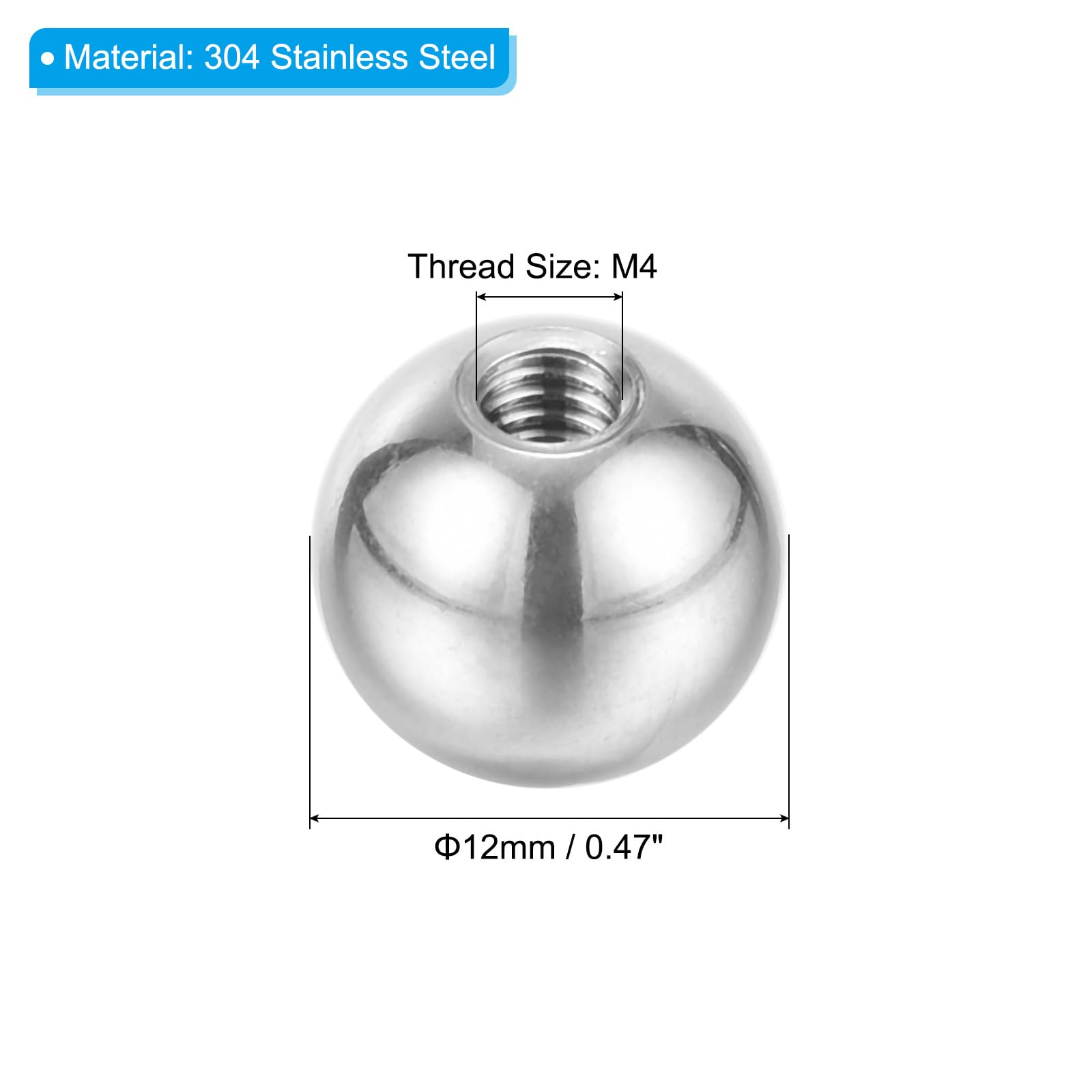PATIKIL M4x12mm Ball Nuts Knob - Image 2