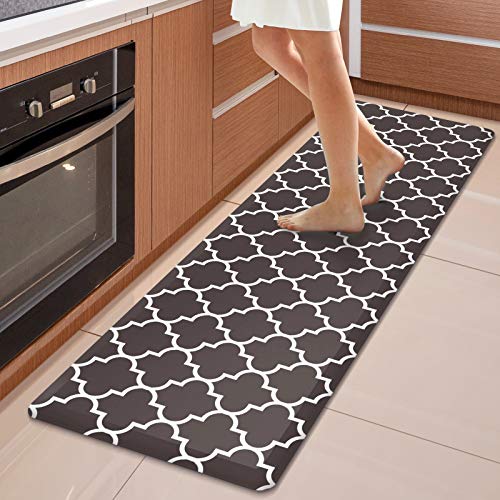 Image of WISELIFE Kitchen Mat Cushioned Anti-Fatigue Kitchen Rug,17.3"x 60",Non Slip Waterproof Kitchen Mats and Rugs Heavy Duty PVC Ergonomic Comfort Mat for Kitchen, Floor Home, Office, Sink, Laundry