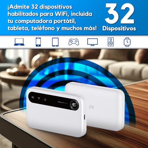Image of ZTE U50, 5G Portable WiFi Access Point with SIM Card, 5G Modem Router at Low Cost for 32 Home /Professional Devices, AX1800 WiFi 6, Up to 32 Devices