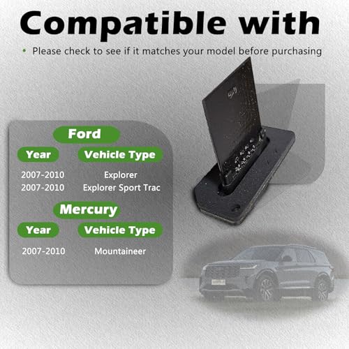 Image of Front or Rear Manual Temp AC Control Module HVAC Blower Motor Resistor Compatible with Ford 2007-2010 Explorer / 2007-2010 Explorer Sport Trac - for Mercury 2007-2010 Mountaineer Replaces 7L2Z19A706A