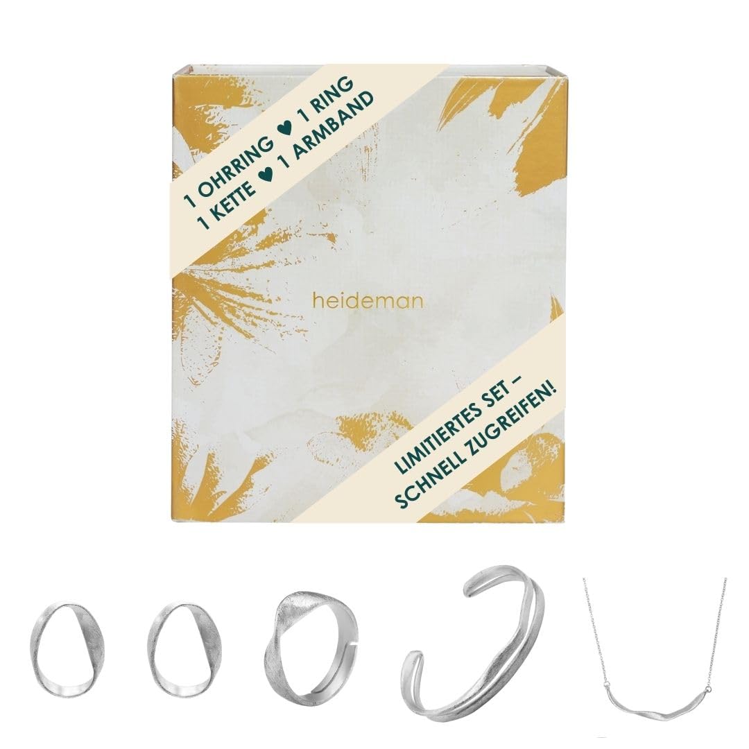 Heideman Adventsbox Fineline Damen 4er Set Silber | Schönes Geschenk für Frauen, Freundin oder Mama, zeitlos, hautfreundlich und alltagstauglich zu tragen