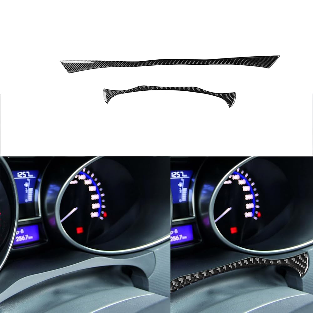 OADA Car Speedometer Decorative Strip Real Carbon Fiber Sticker Compatible with Hyundai Veloster 2012 2013 2014 2015 2016 2017 Black Accessories