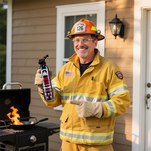 Image of ABC Fire Extinguisher for Home and Vehicle - 4 Pack Dry Chemical Fire Extinguisher with Mounting Bracket, Grease & Electrical Fire Extinguisher for Kitchen, Car, Office, Easy to Use