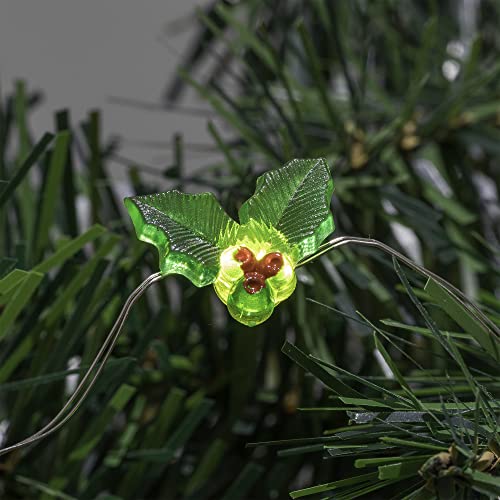 GloBrite 30 LED di Natale Agrifoglio Berry String
