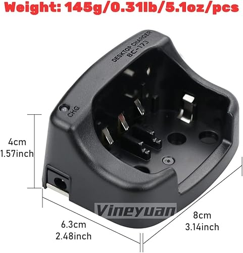 Miniatura 7 de Cargador de escritorio BC-173 para Icom IC-M2A IC-M2 IC-GM1600 IC-M32 IC-M31 IC-M32 IC-M33 IC-M34 IC-M35 IC-M36 BP-224 BP-252 Cargador de batería