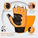 Rebz Wheelchair Full Thumb Fingerless Gloves Ideal Choice for Active Lifestyle Wheelchair Gloves for Men Non Slip Grip to Boost Mobility Breathable Wheelchair Gloves for Intense Sports - Racing