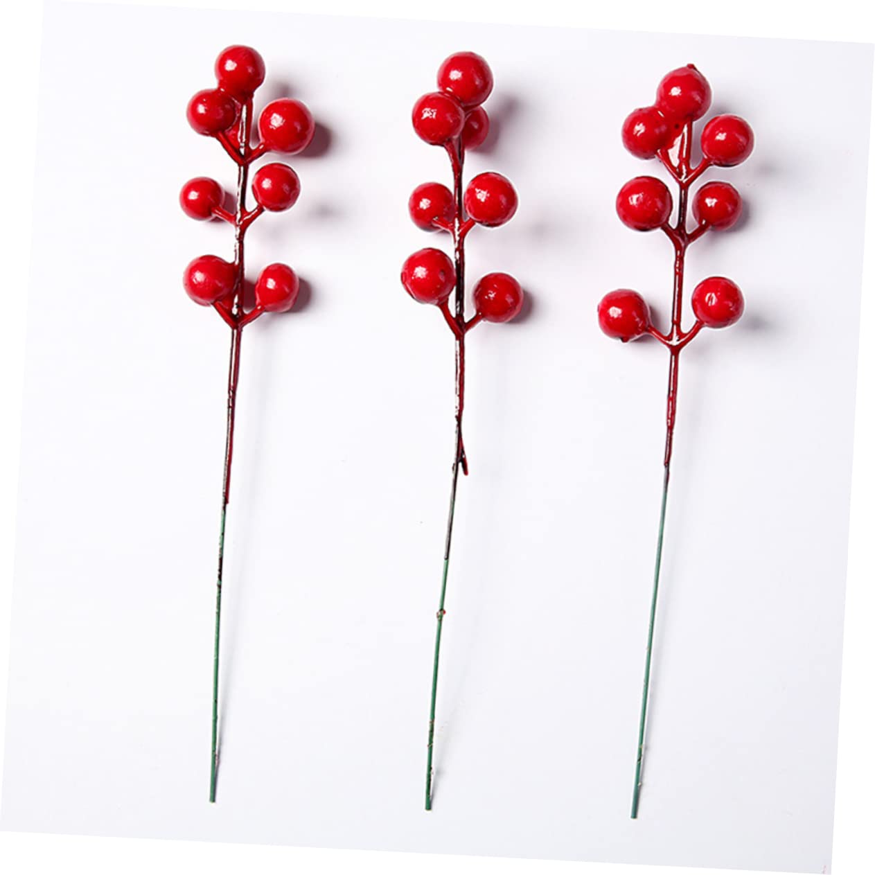 PRETYZOOM 40 Piezas Pasta de simulación decoración de Mesa decoración del árbol de Navidad Artificial Flowers Christmas Tree Decorations Frutos Rojos Artificiales Adornos de