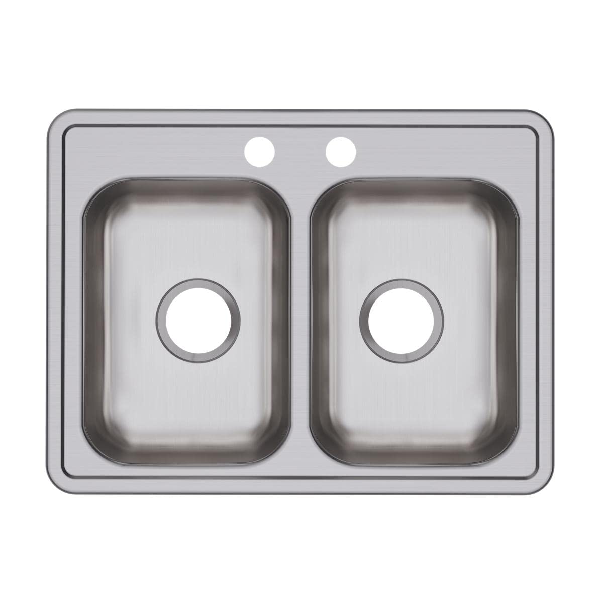 Elkay Dayton Stainless Steel 25" x 19" x 6-5/16", 2-Hole Equal Double Bowl Drop-in Sink
