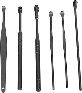 6Pcs Portable Ear Pick Set with Storage Bag Stainless Steel Earwax Removal Earpick Ear Wax Cleaner Set Earwax Removal Tools
