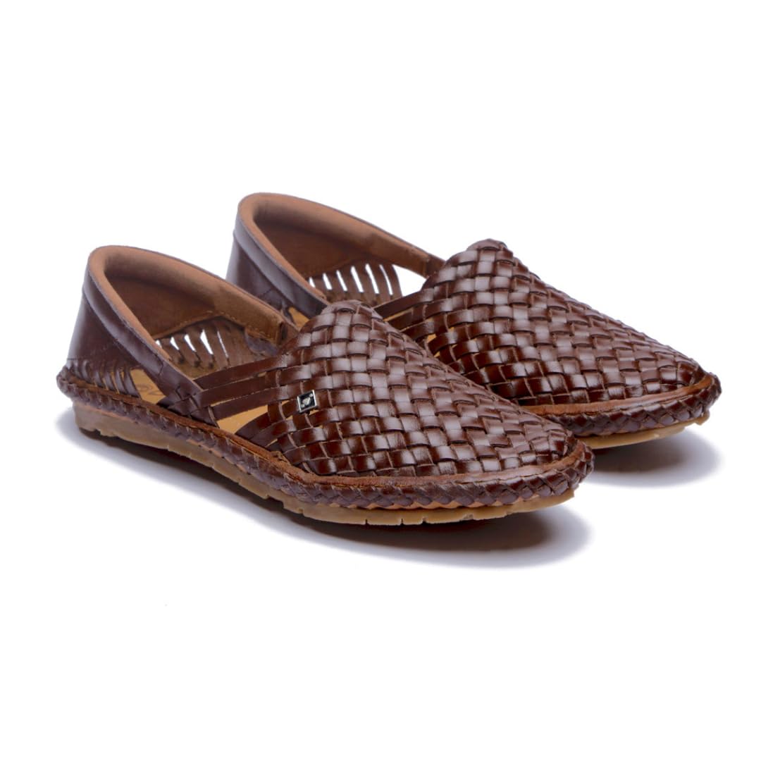 DESI HANGOVER Handmade Leather Casual and Ethnic Slip-On Loafer Shoes for Men | Everyday Wear| Comfortable & Stylish| Smart Shoe