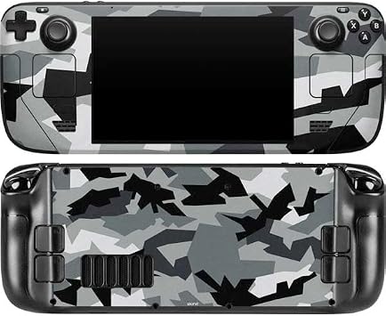Skinit Decal Gaming Skin Compatible with Steam Deck Handheld Gaming Computer OLED - Urban Camouflage Black Design