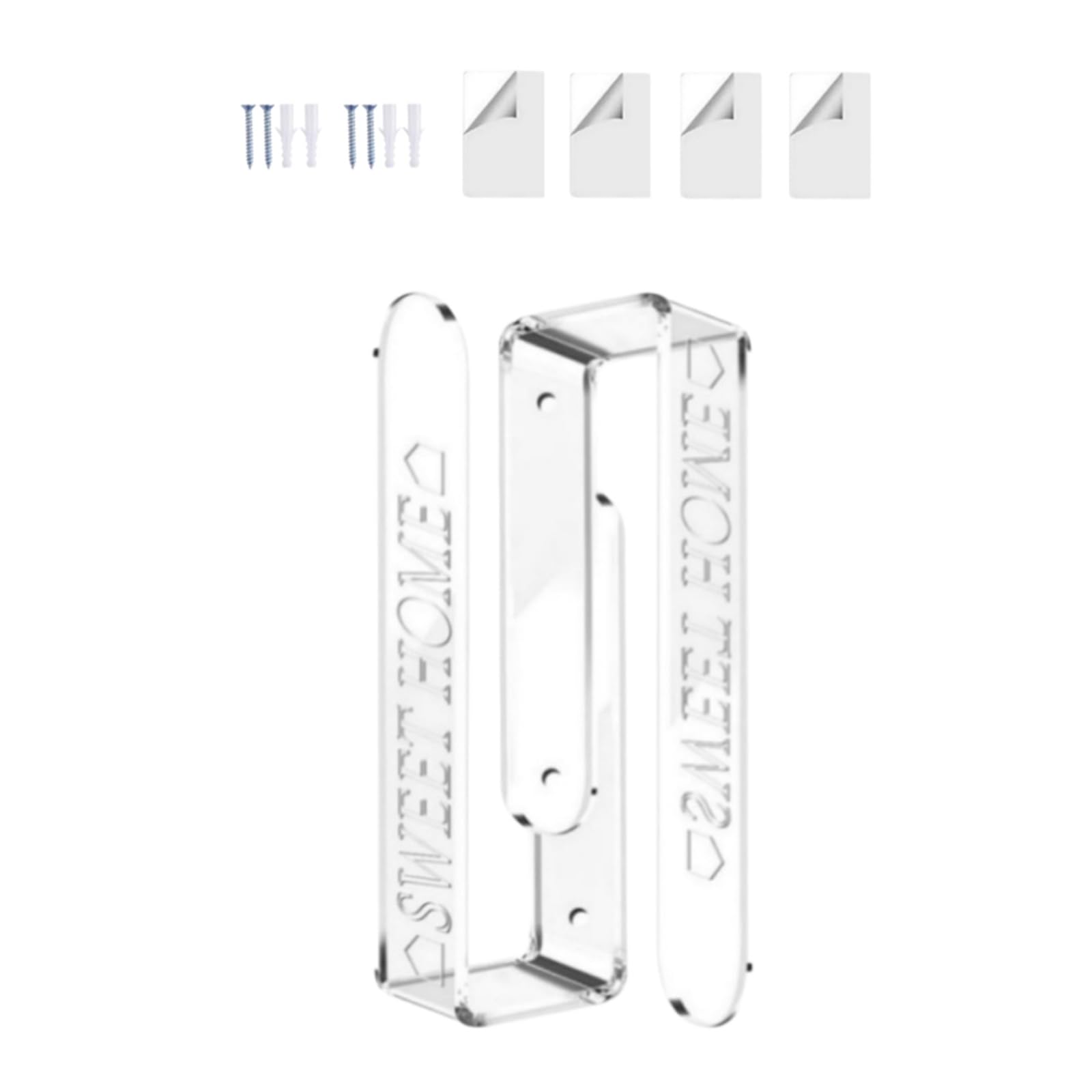 2 Piece Modern Acrylic Curtain Holdbacks Hooks Wall Mounted Drapery Holders Tiebacks Clips for Various Curtain Types Acrylic Tieback Wall Hook