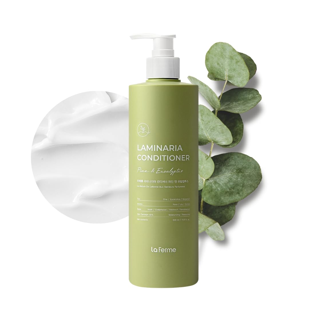 laferme Laminaria Conditioner with Organic Ingredient, Damaged Hair Care Korean Conditioner, Hydrating & Smoothing, Anti-Frizz, Sulfate & Paraben Free