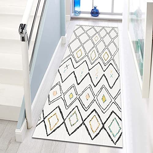 WYFZT Tapis Long Runner Tapis de Couloir Runner Tapis de Passage Au Mètre Longue étroit Tapis de Sol Lavable géométrique Contemporain Moderne, 1,5 m 2 m 2,5 m 3 m 3,5 m 4m 5m 6m (Size : 70x100cm)