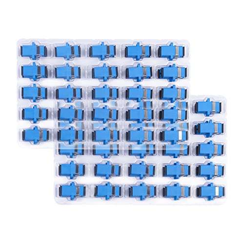 Coupleur fibre optique SC femelle monomode UPC Simplex avec panneau de montage en lot de 100 pièces