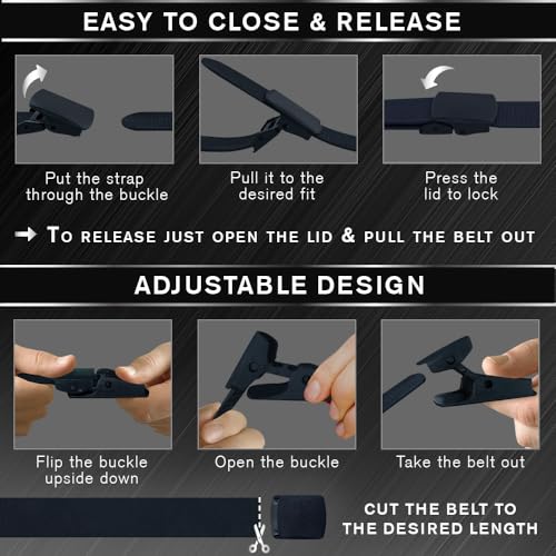 Image of TECEUM Tactical Belt - Heavy-Duty & Quick Release - Military, Work, Rigger, Duty & Utility Belt for Men