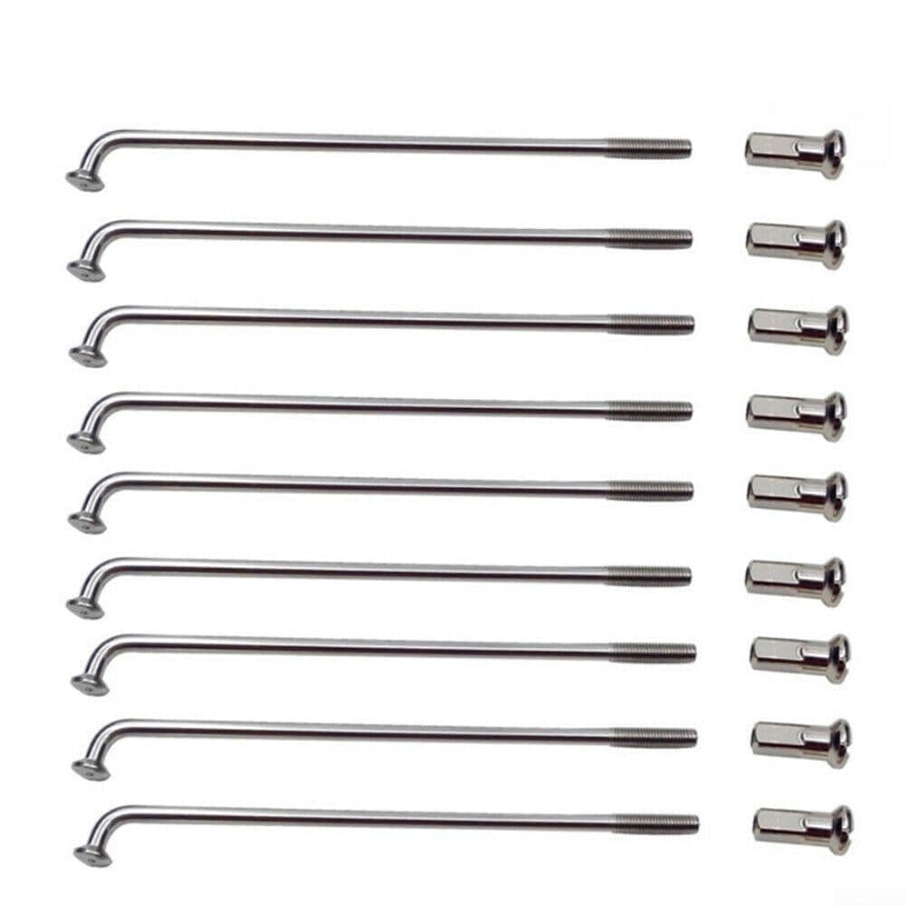 Axorafow 36-pack Steel Spokes for E-bikes – 2.5mm (12G/12K) Stainless Steel Wheel Spokes 80–305mm Lengths Compatible with Electric Standard For Bike Wheels(205mm)