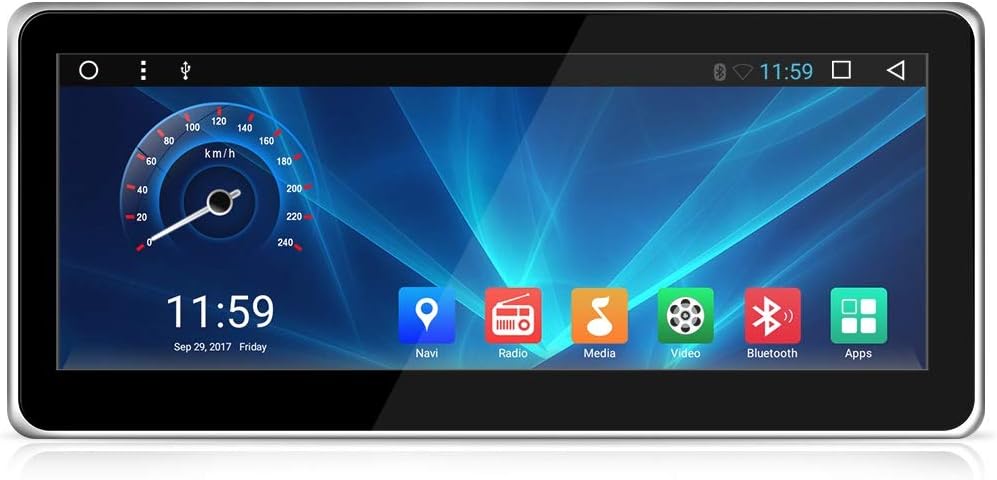 OAKIWI Infotainment System in-Dash GPS Navigation Bluetooth Stereo 10.25" Touchscreen AV Receiver Android Multimedia Radio Wi-Fi for 2007-2011 Mercedes Benz C/CLK Class W204 S204 C207 A209 Headunit