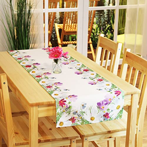 Kamaca SPRING MAGIC Series print with flowers, Polyester, colorful, Tischläufer 140x40cm, Bunt - Image 4