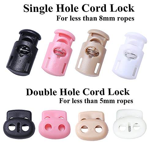 J.Carp TH-05 30Pcs Black Plastic Cord Locks End Spring Toggle Stopper thumb #3