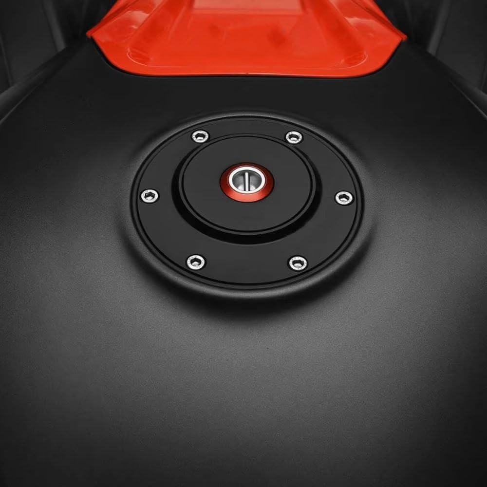 Llave Motocicleta Tapa Depósito Combustible Tapa Gasolina Para Ducati Para Hypermotard 950 Sp Rve 2019-2023(ROJO)