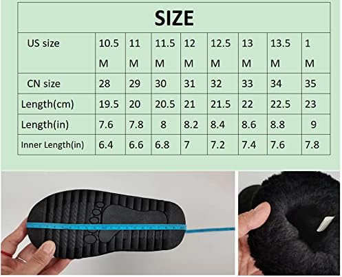 Gegefur Girls Boys Kids Faux Fur Boots Furry Fuzzy Fluffy Warm Winter Snow Boots Flat Shoes Outdoor - Image 7