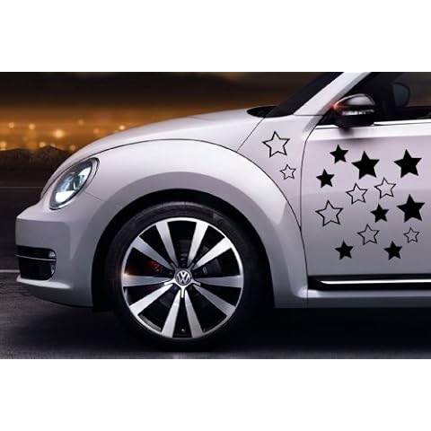 Stars Car Vinyl Decal Graphic Sticker Set x20 stickers (BLACK) Cover