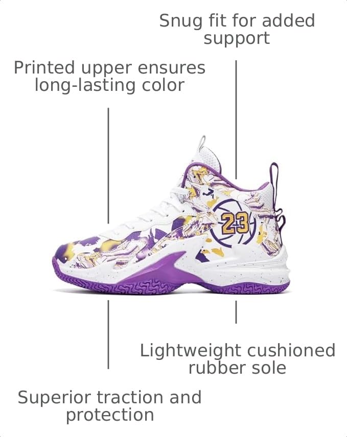 Image of Men's Basketball Shoes Fashion Printed Sneakers