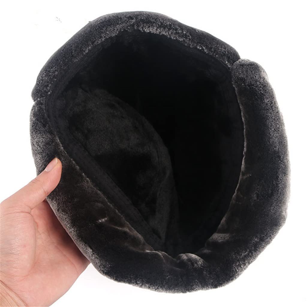 Czapka zimowa męska z nausznikami, czapka z nausznikami, czapka typu bomber, czapka śnieżna męska, czarna (srebrna L (57),srebrna-L (57 (D XL (59)