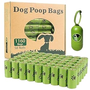Dog Poo Bags Biodegradable -1160 Count/58 Refill Rolls Waste Bags, Extra Strong Thick Poo Bags for Dogs, Pet – Sented