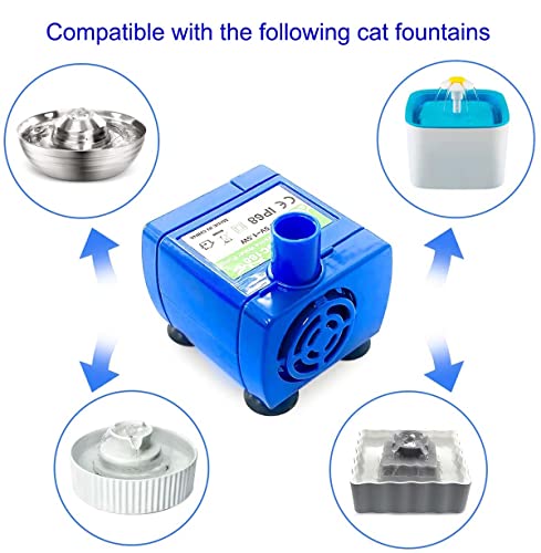 Bomba para fuente de agua para gatos, 5V, con adaptador USB miniatura 4