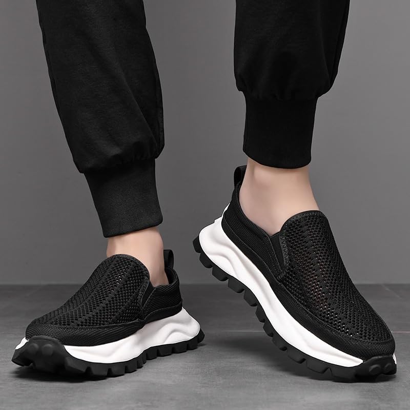 Modern Men's Slip-On Canvas Loafers Breathable Mesh Casual Summer Shoes with Durable Rubber Outsole4