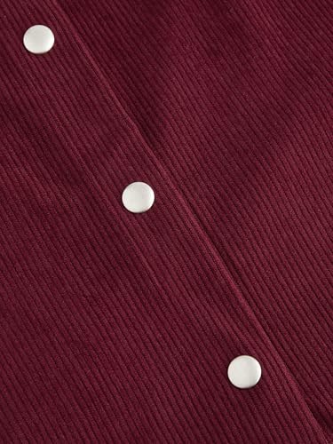 CIDER Corduroy Skirt Women Midi Skirt A Line High Waist Button Front Ruffle Solid Casual Skirt2