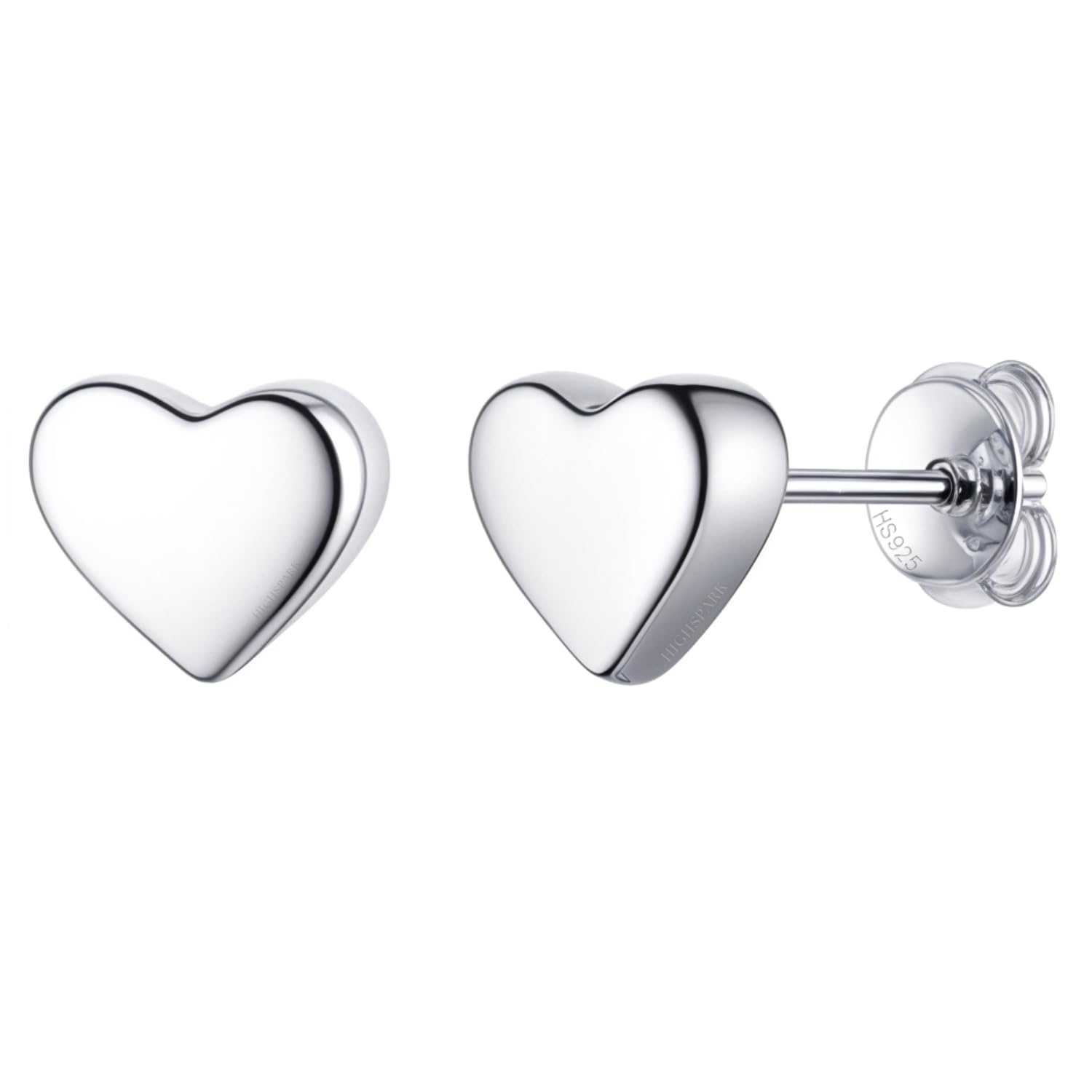 HIGHSPARK 925 Silver Tiny Cute Heart Stud Earrings | 92.5 Sterling Silver & Stunning Shine | Lovely Gift - Cute Heart (B0D3QHQ2MW) Amazon Price History, Amazon Price Tracker