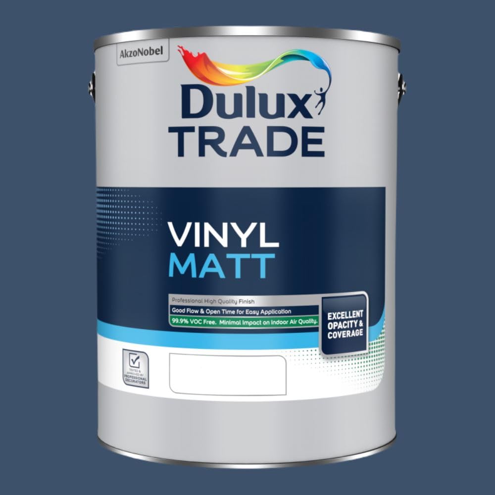 Paint Stop Mixed Colour Dulux Trade Vinyl Matt Sapphire Salute 5L