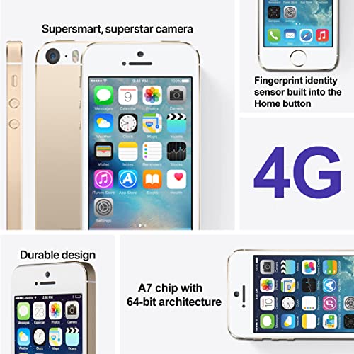 Image of 5s (Gold, 1GB RAM, 16GB Storage) Compatible with Apple iPhone