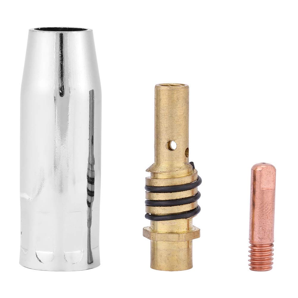 VOBOR 11pcs Nozzles Contact Tips Holders, Welding Torch Contact Tips, MIG Welder Consumable Accessory Fit for 15AK Torch Gun