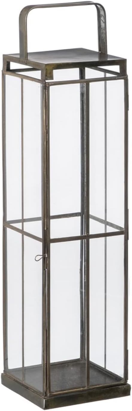 Candle Holder 16 x 16 x 64 cm Gold Glass Metal