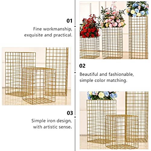 PRETYZOOM Bruiloft Bloem Display Rack Metal Vaas Kolom Stand Iron Gouden Bloem Bruiloft Centerpieces Bloemen Vloer Vaas… - Image 7
