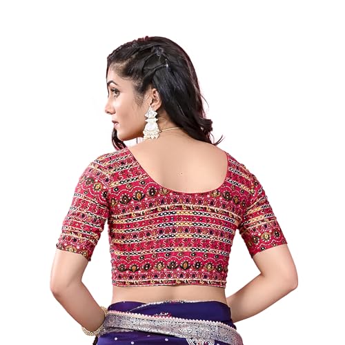 Image of Colorful Street Cotton Stretchable Round Neck Printed Blouse