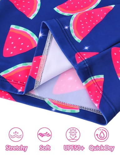 Image of Girls Rash Guard Swimsuit Two Pieces Adorable Swimswear Quick Dry Bathing Suit Long Sleeve