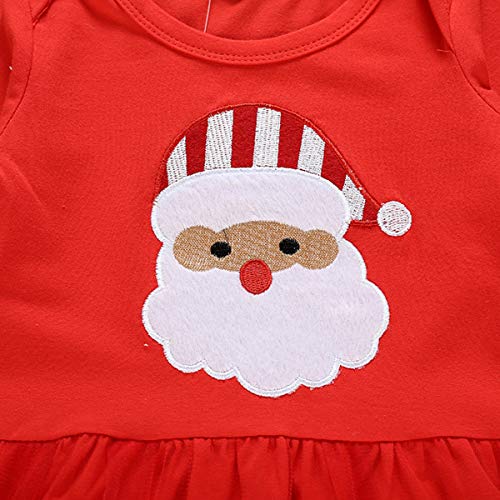 DaMohony Pasgeboren Baby Meisje Kerst Outfit Pak Kerstman Jurk + Hoofdband voor 0-24 maanden oud - Afbeelding 6