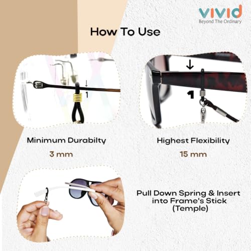 Image of Unisex Specs Holder Hook & Loop Anit Slip Eyewear Lanyard Nylon Strap Chain