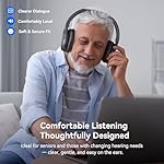 Wireless Headphones for TV Watching, TV Headphones with Transmitter Charging Base, Bluetooth V5.3, No Lip-Sync Delay, Clear Voice, Plug & Play, Comfortable Over-Ear for Seniors, Gifts for Elderly - Image 5