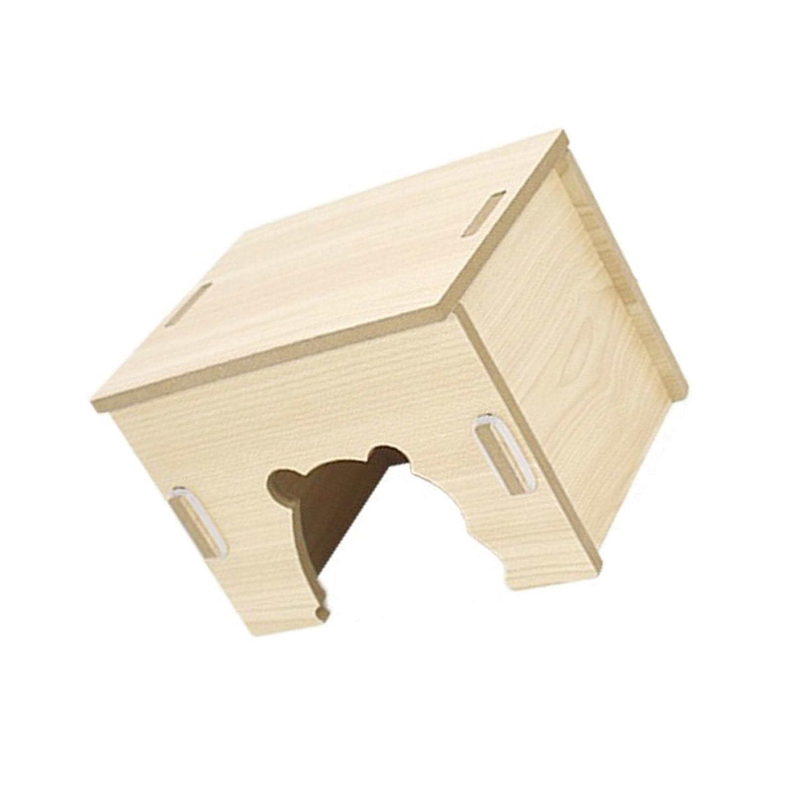 Tsophreniq Single Bedroom Hamster House Small Animal Hideouts Shelter Cave Cage Decors For Dwarf Hamsters Mice And Rodents Resting Supply Natural Wood Shelter