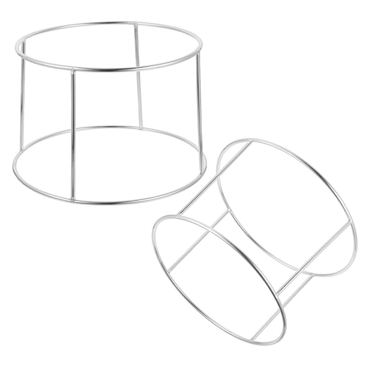 POPETPOP Présentoir Buffet 2 Pièces en Acier Inoxydable, Support à Pizza et Étagère à Fruits de Mer pour Présentation et Service en Restaurant